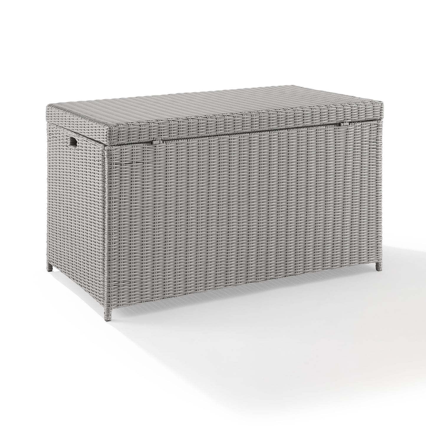 Bradenton Outdoor Wicker Storage Bin Gray