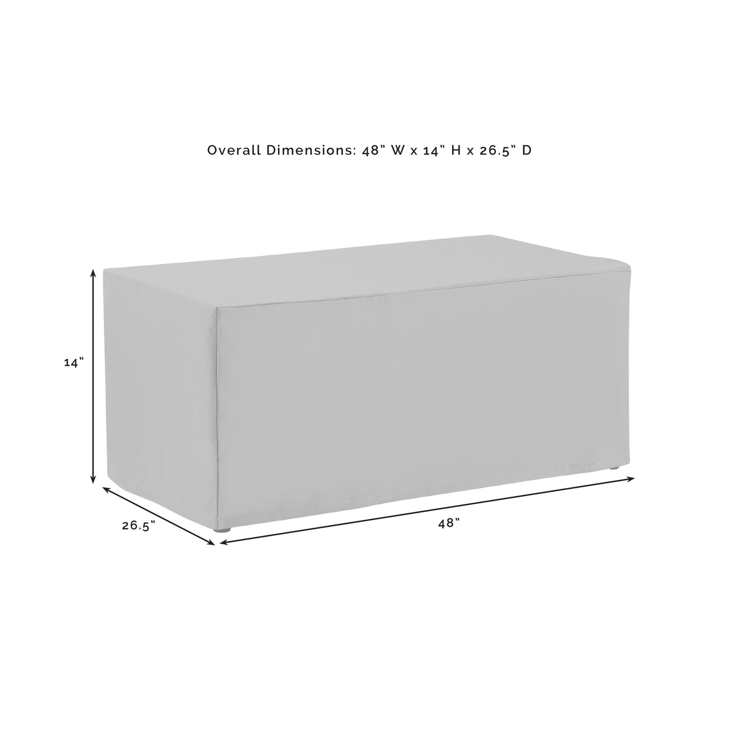 Outdoor Rectangular Table Furniture Cover Gray