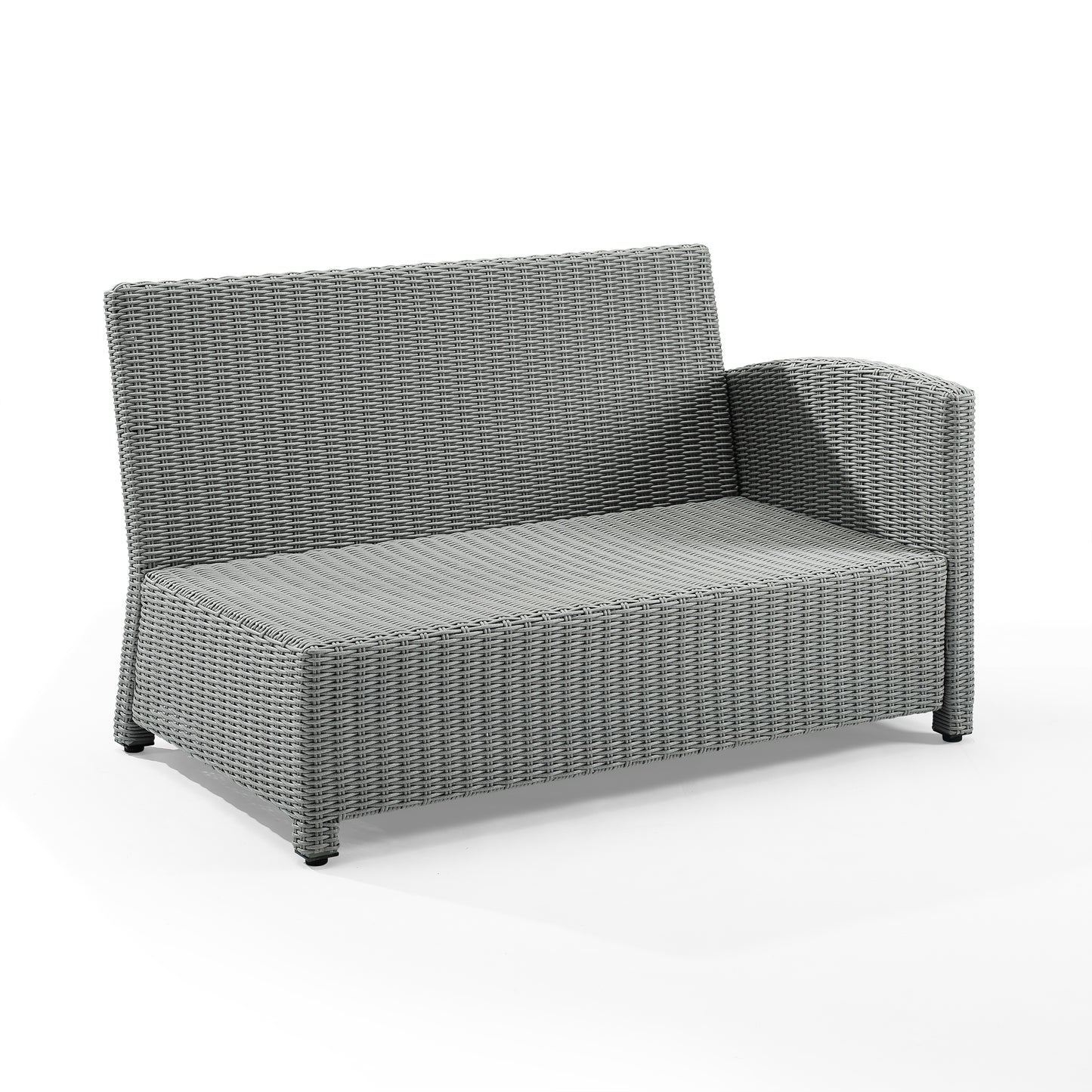 Bradenton Outdoor Wicker Sectional Right Side Loveseat Navy/Gray
