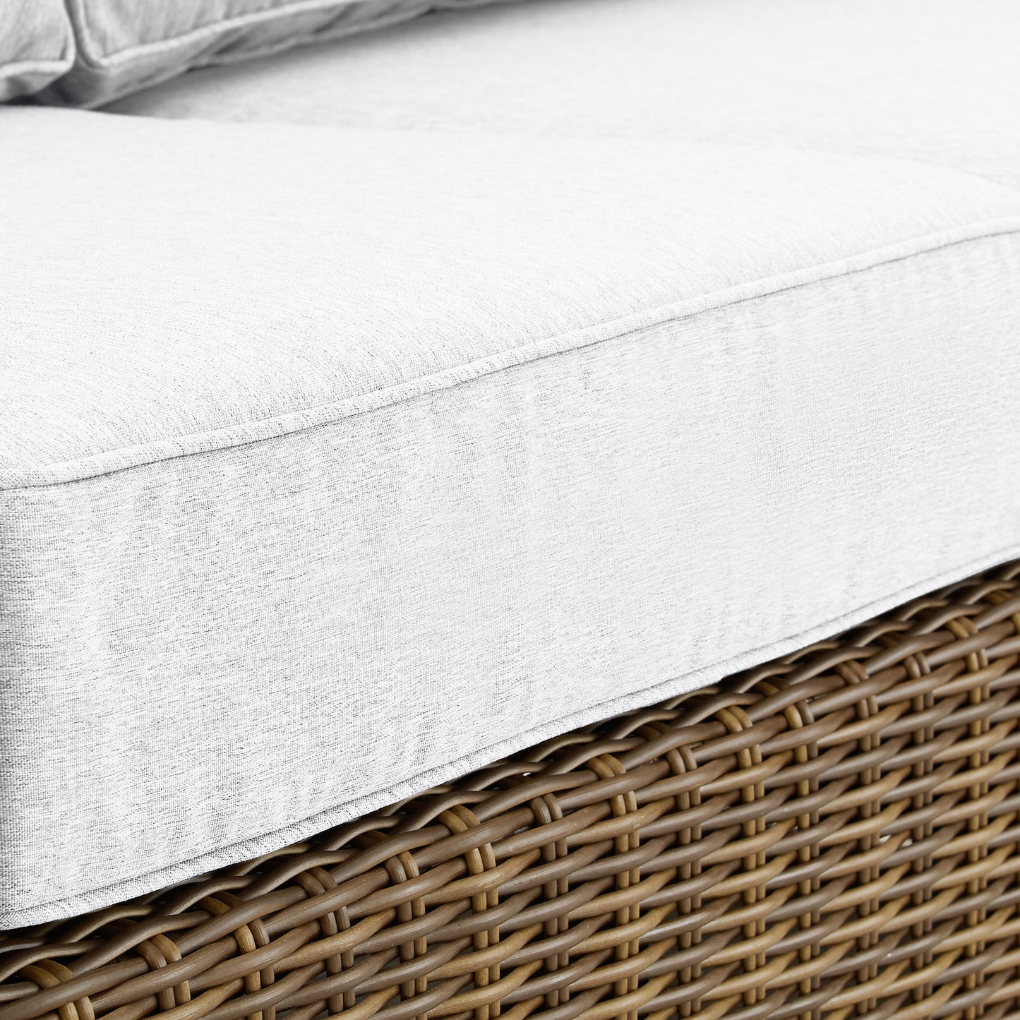 Bradenton Outdoor Loveseat - Sunbrella White/Weathered Brown