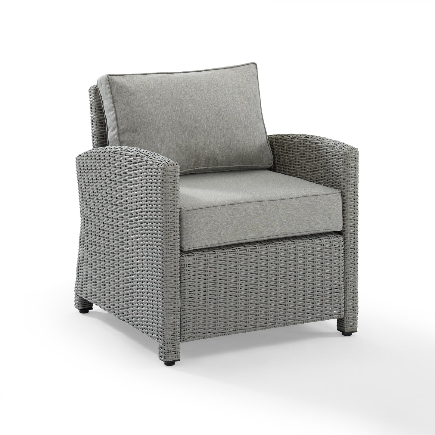 Bradenton Outdoor Wicker Armchair Gray/Gray