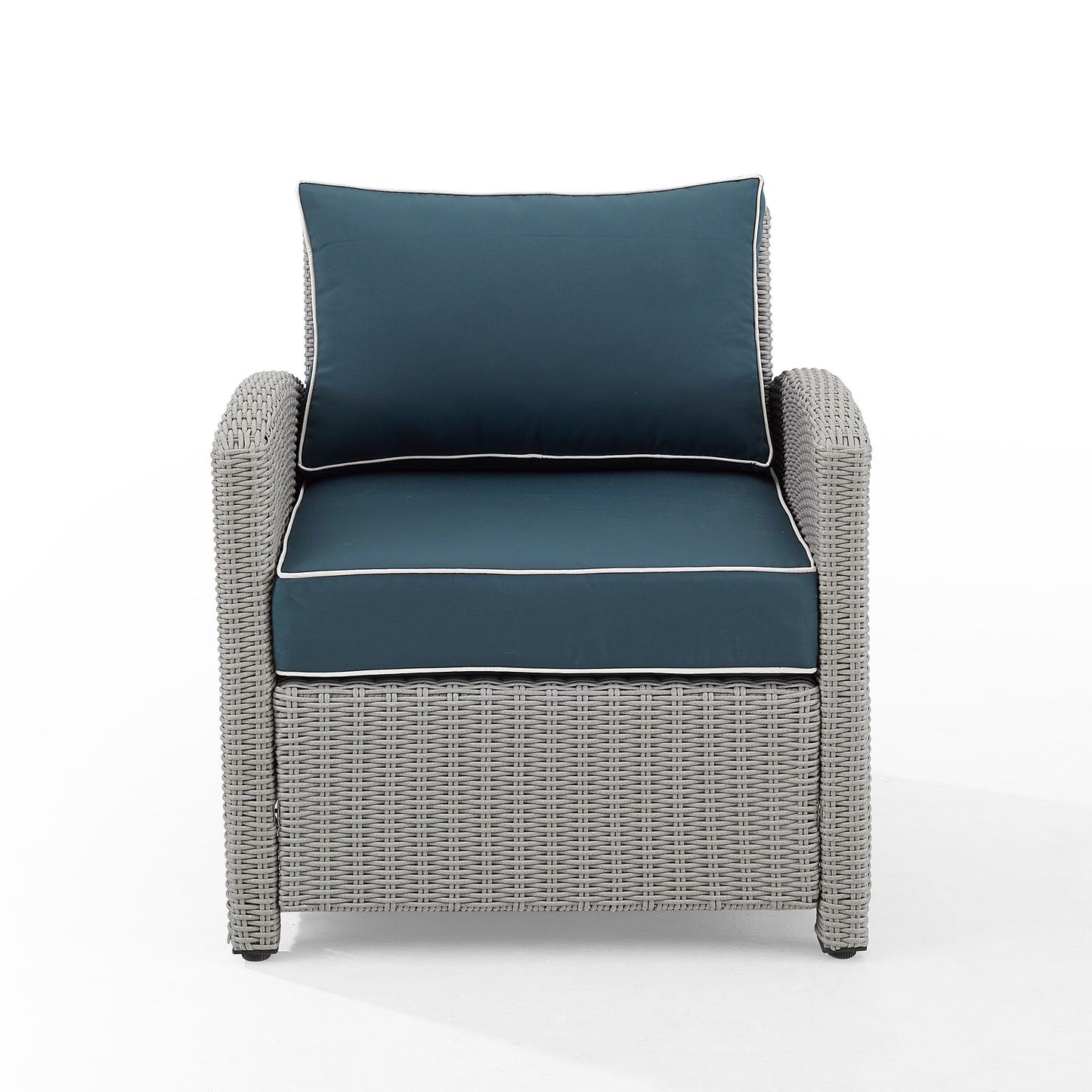 Bradenton Outdoor Wicker Armchair Navy/Gray
