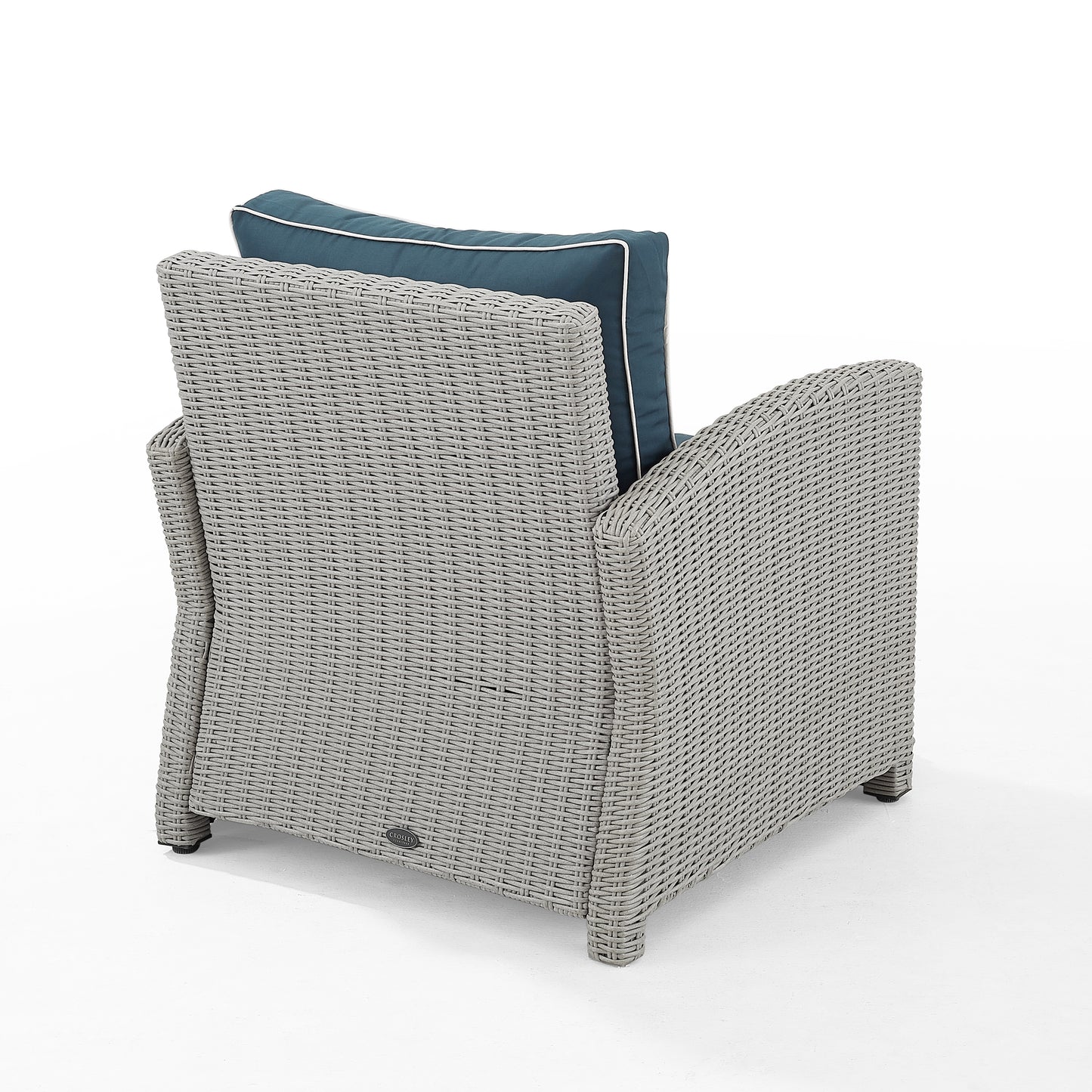 Bradenton Outdoor Wicker Armchair Navy/Gray