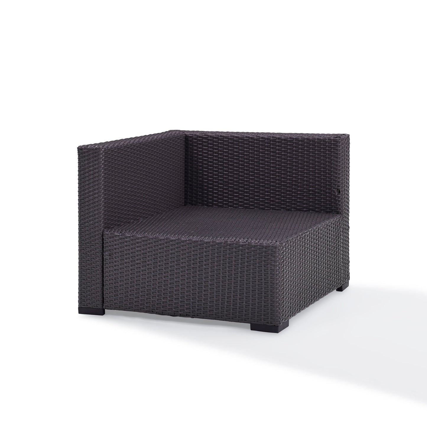Biscayne Outdoor Wicker Corner Chair Mocha/Brown
