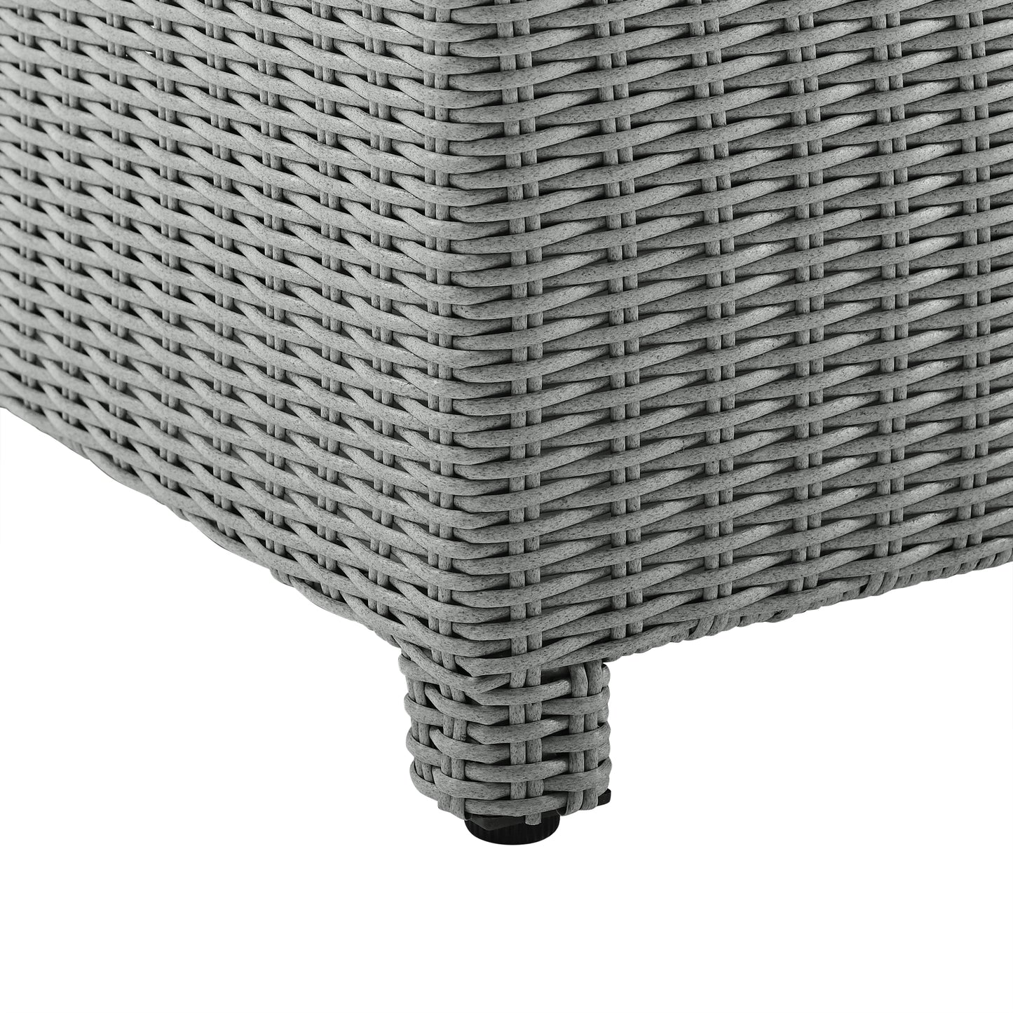 Bradenton 2Pc Outdoor Wicker Armchair Set Gray - Armchair & Ottoman