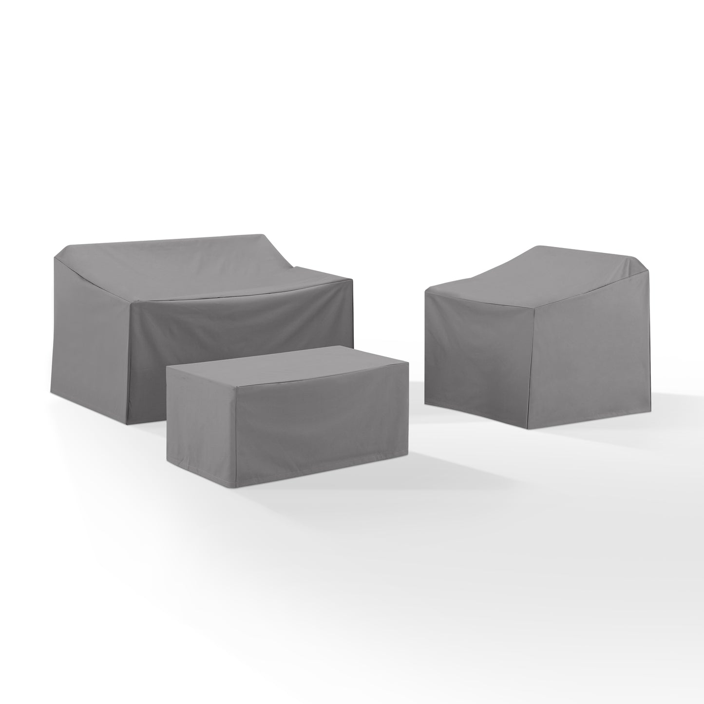 3Pc Furniture Cover Set Gray - Loveseat, Chair, & Coffee Table