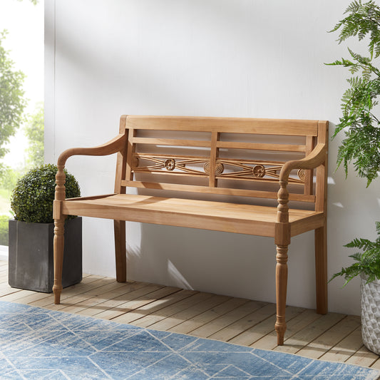 Anika Indoor/Outdoor Teak Bench Teak